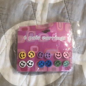 smiley face earrings